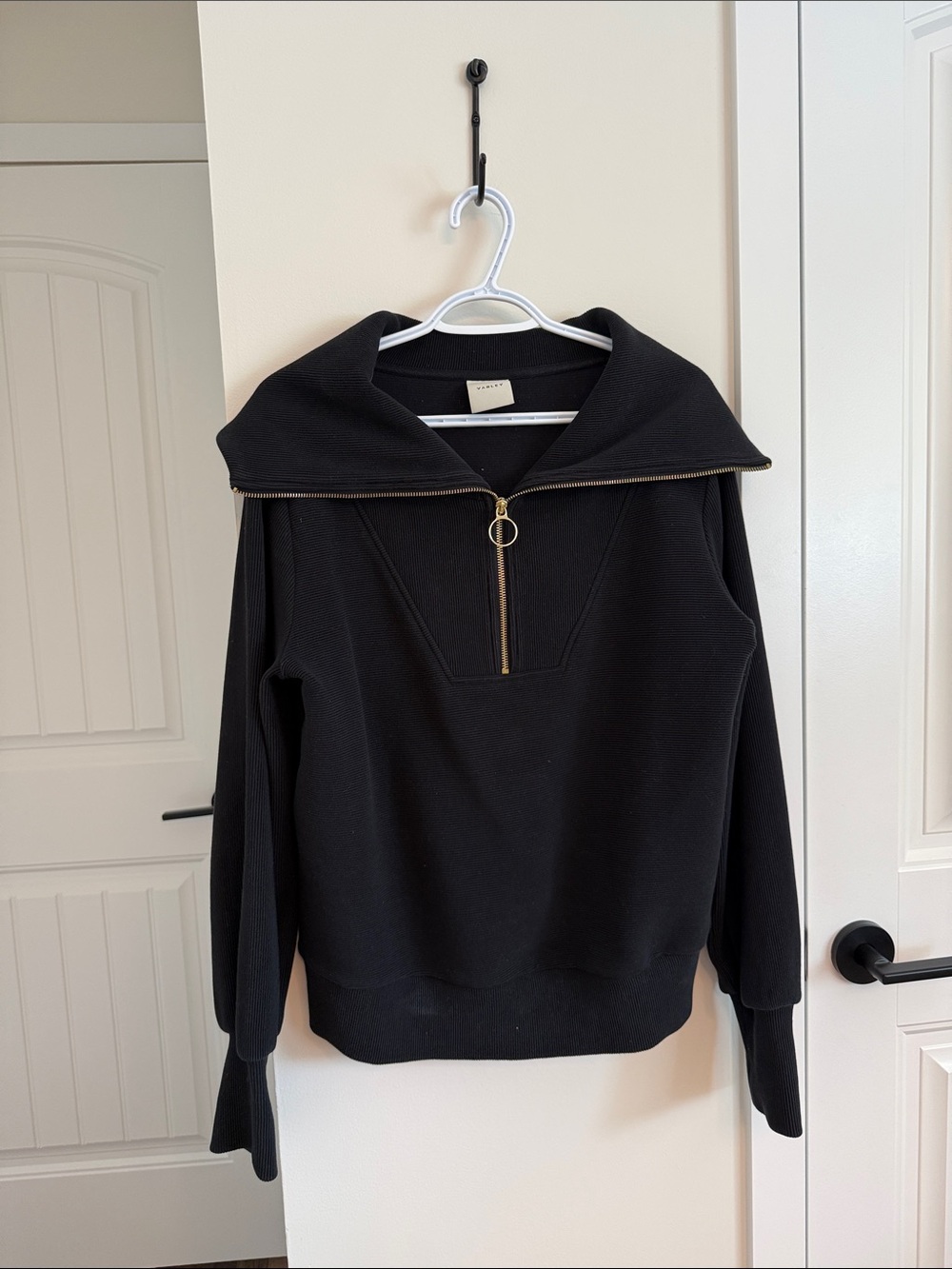 Varley Black Half-Zip Collar Sweatshirt